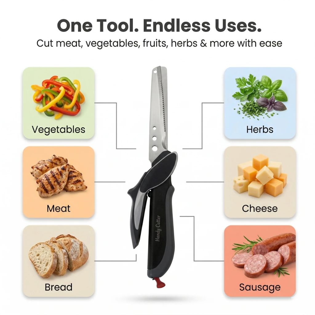 Smart Cutter All-in-One Kitchen Knife | One Tool, Multiple Uses | Sharp Stainless Steel Blade