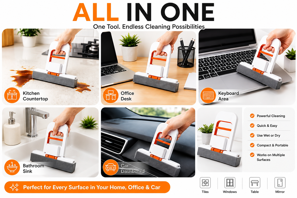 Mini Foldable Kitchen Mop – Compact, Lightweight & Easy-to-Use Floor Cleaner |