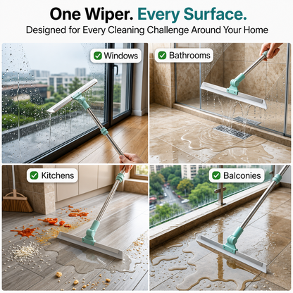 FlexiWipe – Multipurpose Wiper | Extendable-Rod |Floor Cleaner | 180° Head