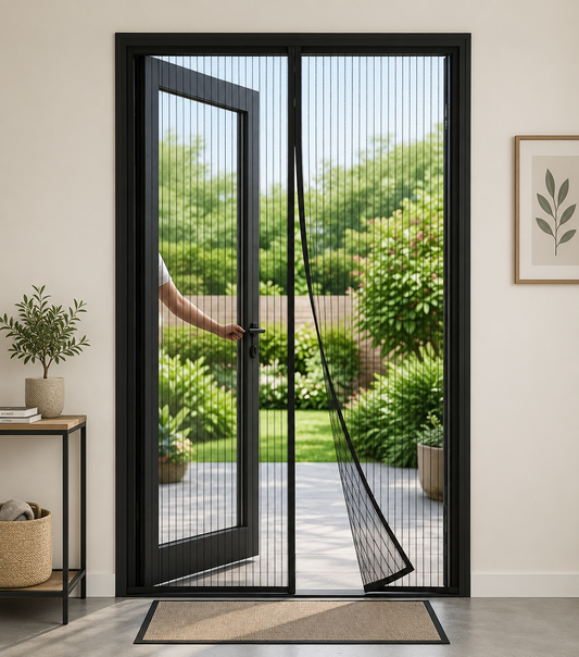 Polyester Magnetic Mosquito Net for Door | Mosquito Curtain for All Door Types & Sizes