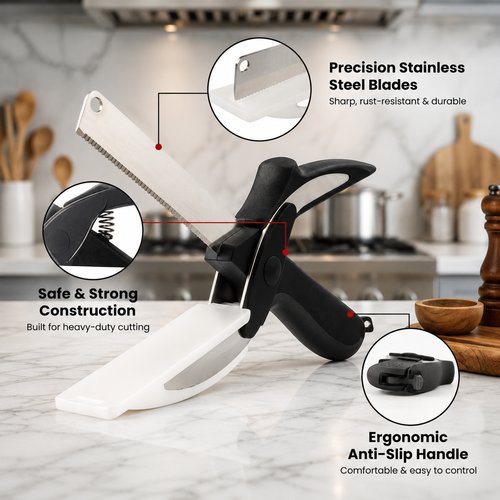 Smart Cutter All-in-One Kitchen Knife | One Tool, Multiple Uses | Sharp Stainless Steel Blade